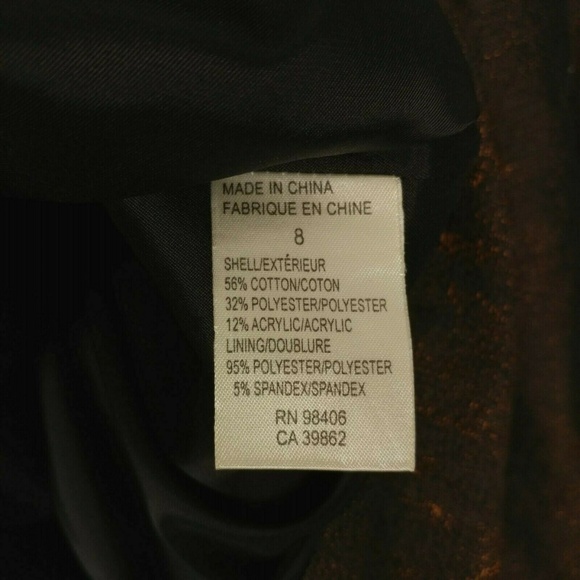 Theory Rakia Dress Sleeveless Brown Metallic Sz 8 - Picture 7 of 7